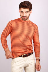 Orange Yarn Dyed T-Shirt FS-YD-TEE-D01-2