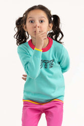 Toddler Girl Aqua Knit Sweater 224-611-023