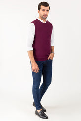 Aubergine Sleeveless Sweater SL-SWT-FD-21-01