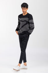 Black-Grey Fashion Sweater FS-SWT-VPN-FD-440-01