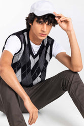 Black-Grey Fashion Sweater SL-SWT-FD-29-01