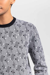 Black-White Fashion Sweater FS-SWT-VPN-FD-419-01