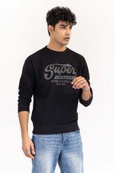 Black Basic Sweat Shirt SWS-F22-022
