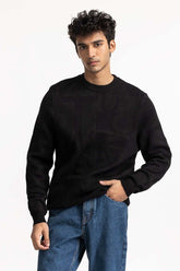 Black Fashion Sweater MN-SWT-WS23-037