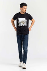 Black Fashion T-shirt JGP-URB-D268-01