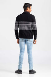 Black Grey Fashion Sweater FS-SWT-FD-380-01