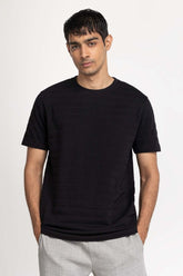 Black Jacquard Tee TS-CNJQ24-093