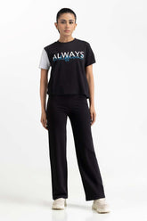 Black Knit T-Shirt 231-213-019