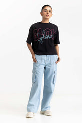 Black Knit T-Shirt 231-213-024