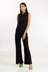 Black Knit Top 231-213-201