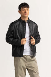 Black Leather Jacket MN-JKT-WS23-202