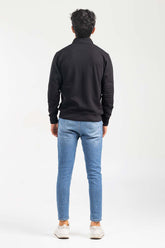 Black Mock Neck Zipper Jacket JKT-MNZ-78-01