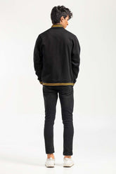 Black Mock Neck Zipper Jacket JKT-MNZ-80-03