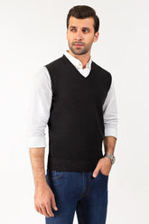Black Sleeveless Sweater SL-SWT-D18-03