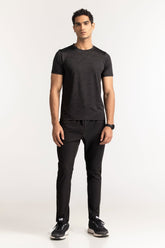 Black Textured Tee AW-TS24-001