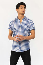 Blue-White Casual Shirt CM-YD-2873 CS HS