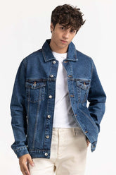Blue Basic Jackets MN-JKT-WS23-301