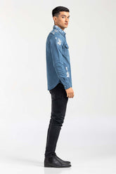 Blue Casual Shirt Denim M-DNM-S-005 CS