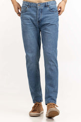 Blue Denim Carrot Jeans 224-121-010