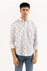 Blue Paisley Printed Casual Shirt CS-PRT22-009