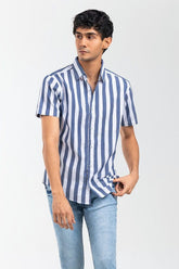 Blue Striped Casual Shirt CM-YD-2874 CS HS