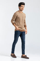 Brown-Beige Fashion Sweater FS-SWT-VPN-FD-412-01