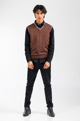 Brown Basic Sweater SL-SWT-D22-06