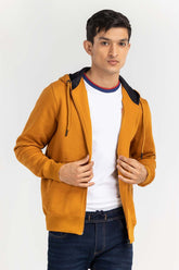 Brown Basic Zipper Hoodie JKT-KNTHZ22-005