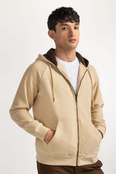 Brown Hooded Zipper MN-HDZ-WS23-008
