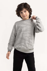 Junior Boy Grey Knit Sweater 224-311-017