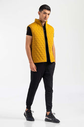 Brown Mock Neck Vest Jacket JKT-MNV-D26-02