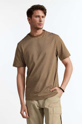 Brown White Breton Striped Tee TS-CNSJ24-098