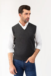 Charcoal Sleeveless Sweater SL-SWT-D17-01