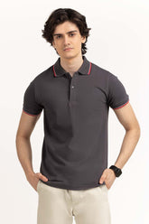 Charcoal Basic Polo PS-FPK23-018