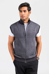 Charcoal Mock Neck Jacket JKT-MNV-D25-01