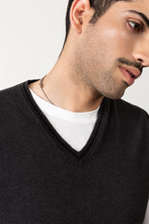 Charcoal Sleeveless Sweater - SL-SWT-D15-01