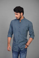 Niagara - Dark Green Casual Slim Fit Shirt CM-YD-2210