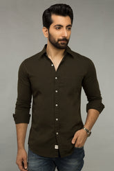Olive Casual Shirt CM-YD-2272