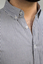 Navy Striped Casual Shirt CM-YD-2490 CS