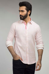 Pink Checked Casual Shirt CM-YD-2500 CS