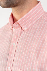 Pink Linen Shirt CM-YD-2839 CS