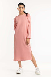 Coral Sweatshirt Dress 224-212-030