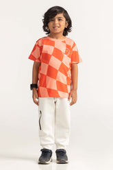 Coral Toddler Boy Knit Printed Tee TB-TS-SS24-024