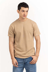 Cream Knit Regular T-shirt 224-113-014