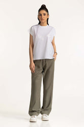 Crew Neck Embroidered Tee WM-KTP-SS24-038