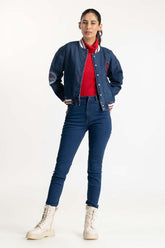 Dark Blue Denim Jacket 224-210-089