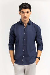Dark Navy Solid Casual Shirt CS-PD22-010
