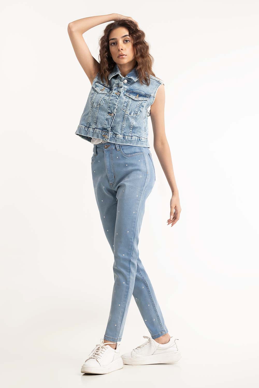 Denim Vest Jacket 224-210-009