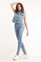 Denim Vest Jacket 224-210-009