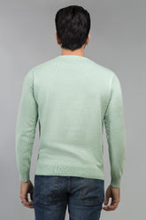 Light Green Crew Neck Sweater FS-SWT-D24-05